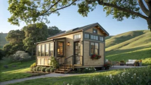 A cozy tiny home in a Californian landscape